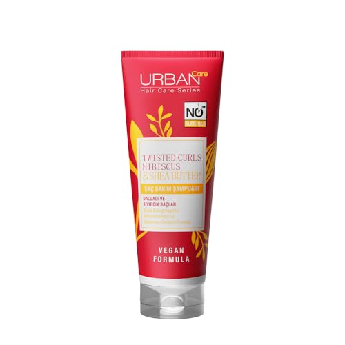 URBAN Care Twisted Curls Hibiscus & Shea Butter Kıvırcık ve Dalgalı Saçlara Özel Saç Bakım Şampuanı Sülfatsız 250 ml- Vegan