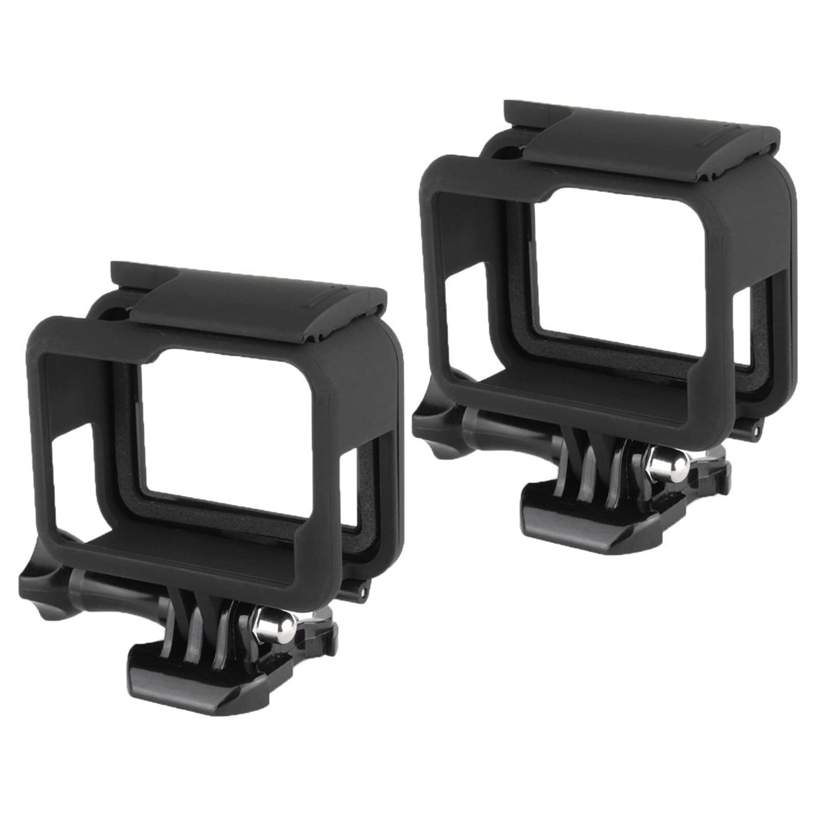 2 Adet Kahraman Koruyucu Kılıf, Montaj Muhafazası, Koruyucu Muhafaza Kılıfı, Çerçeve Compatibl GoPro Hero 7/6/5/Eylem Kamera Üstü Açık Koruyucu Gövde Kılıfı Hızlı Açılan Braketli, Gopro Aksesuarları