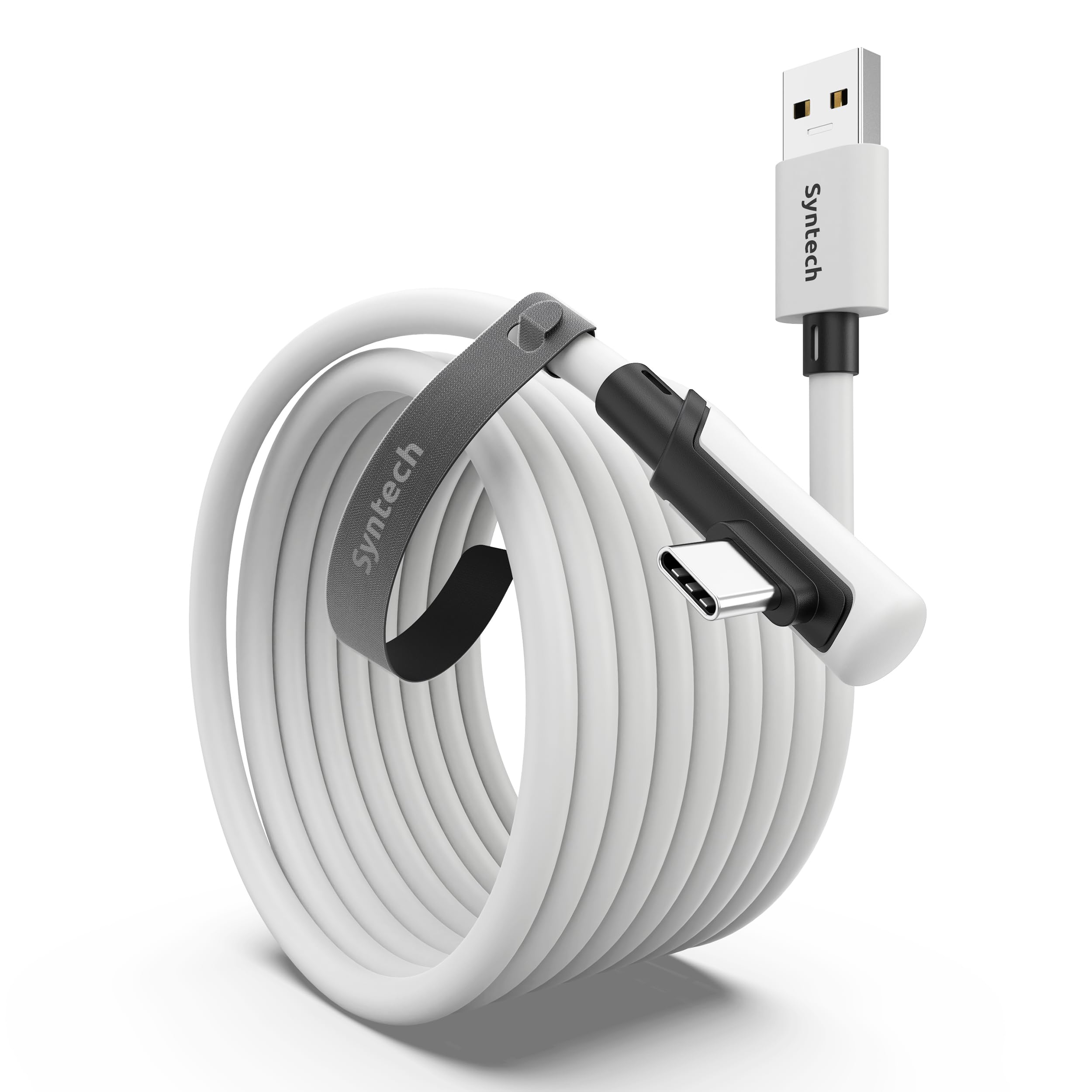 Syntech bağlantı kablosu, 5 m, Meta/Oculus Quest 3/2/Pro ve Pico4/Pro aksesuarları ve PC/Steam VR ile uyumlu, yüksek hızlı PC veri aktarımı, USB 3.0 bağlantı kablosu, VR kulaklık, oyun bilgisayarı