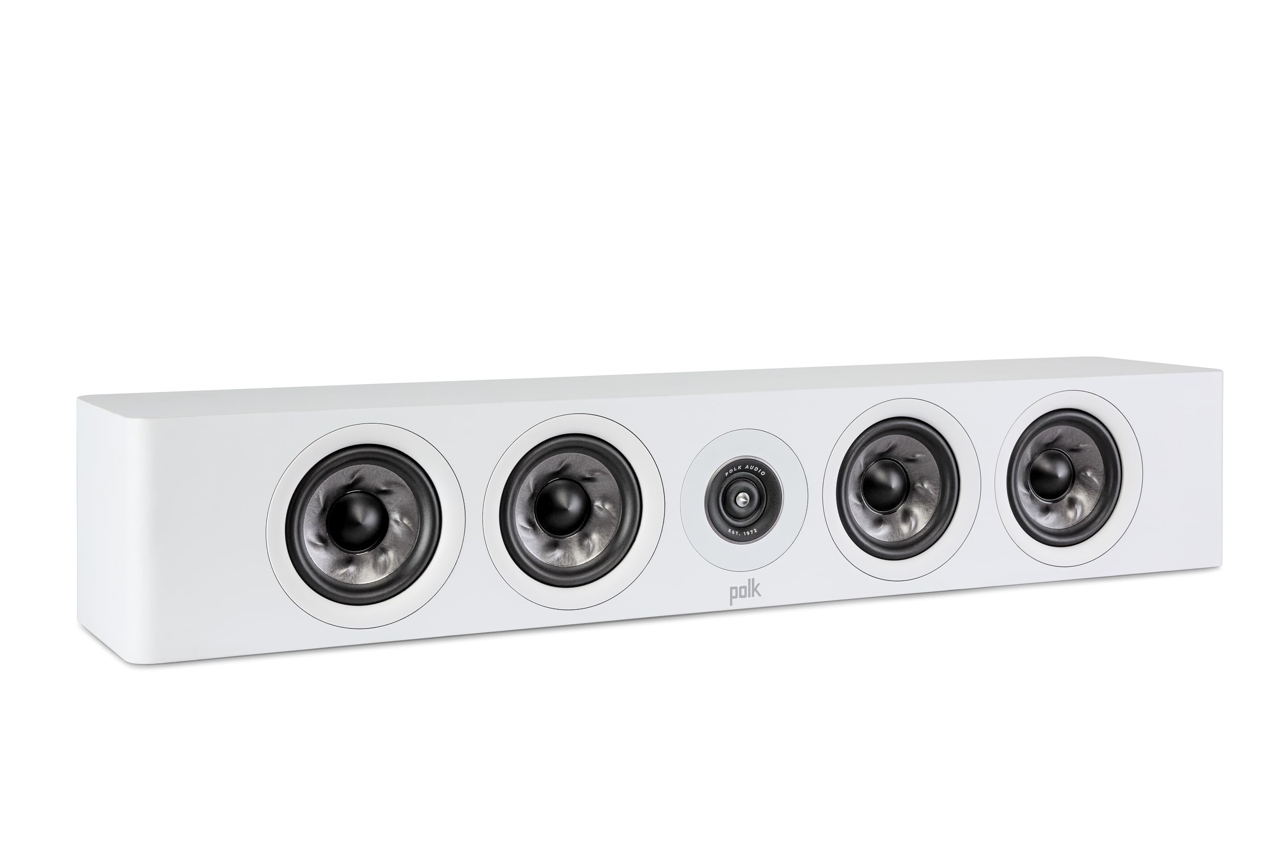 Polk Audio Reserve Serisi R350 İnce Merkez Kanal Hoparlör, L/R Surround Hoparlör olarak iki katına, 1 "Pinnacle Tweeter ve Dört 4" Türbin Woofer, Dolby Atmos ve IMAX Enhanced, Ev Stereo Hoparlörler