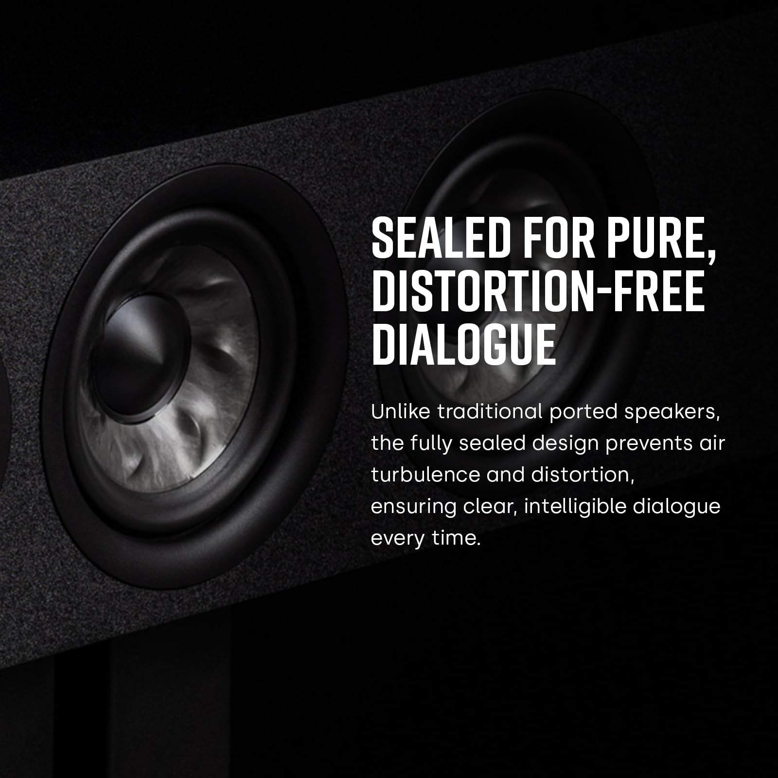 Polk Audio Reserve Serisi R350 İnce Merkez Kanal Hoparlör, L/R Surround Hoparlör olarak iki katına, 1 "Pinnacle Tweeter ve Dört 4" Türbin Woofer, Dolby Atmos ve IMAX Enhanced, Ev Stereo Hoparlörler