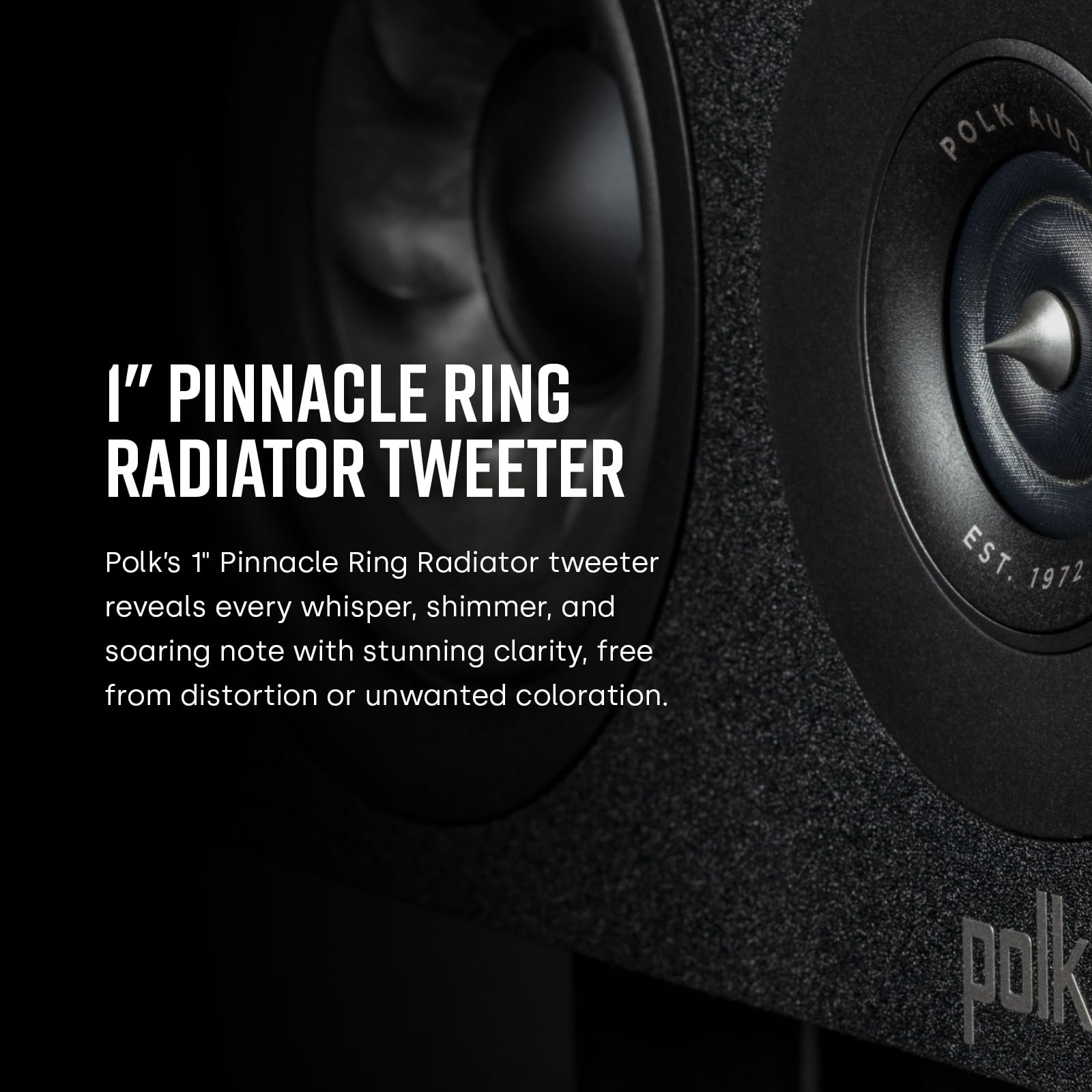 Polk Audio Reserve Serisi R350 İnce Merkez Kanal Hoparlör, L/R Surround Hoparlör olarak iki katına, 1 "Pinnacle Tweeter ve Dört 4" Türbin Woofer, Dolby Atmos ve IMAX Enhanced, Ev Stereo Hoparlörler