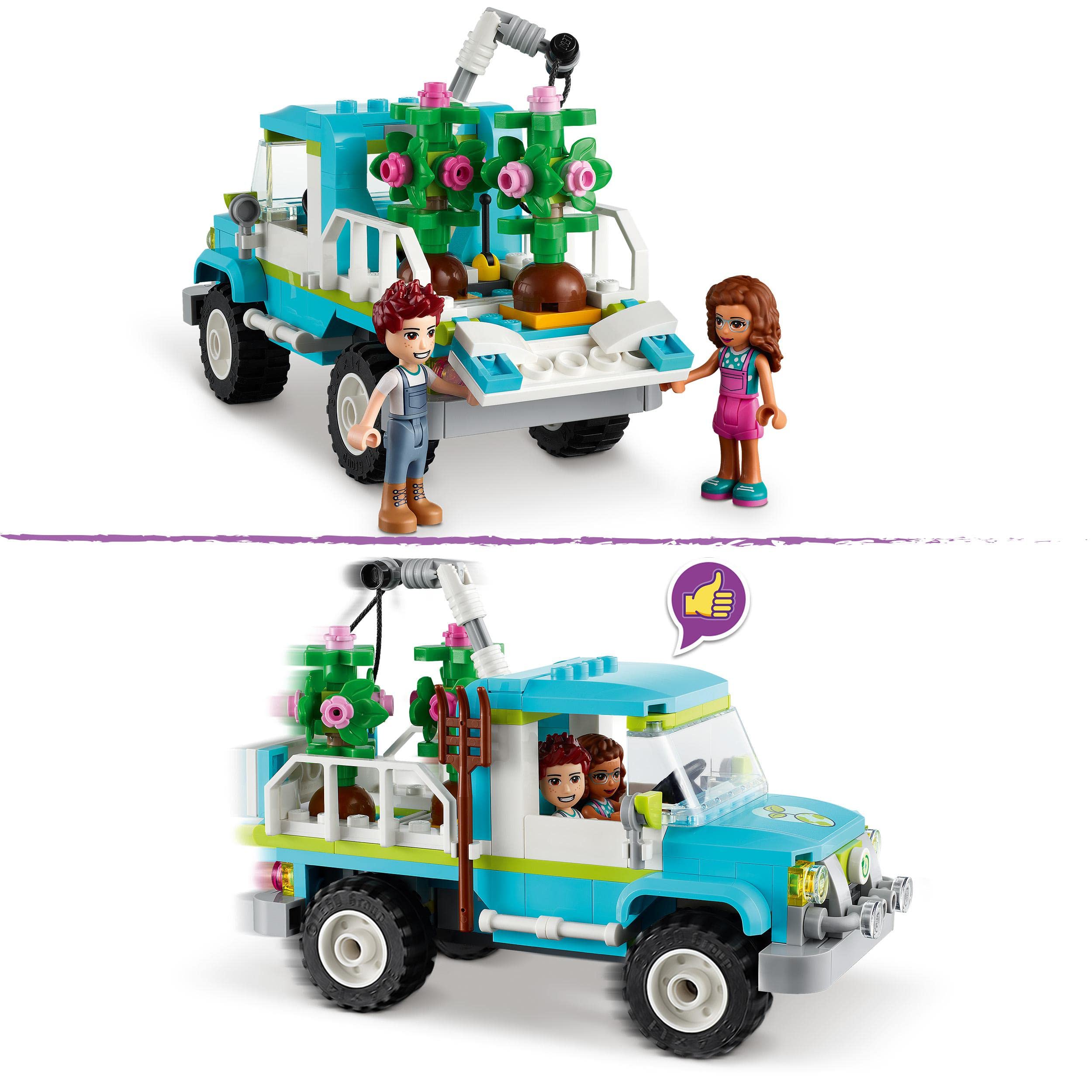 LEGO® Friends Ağaç Dikme Aracı 41707 – 6 Yaş ve Üzeri Çocuklar için Oyuncak Ağaçlar, Sera ve Kamyon İçeren Yaratıcı Oyuncak Yapım Seti (336 Parça)