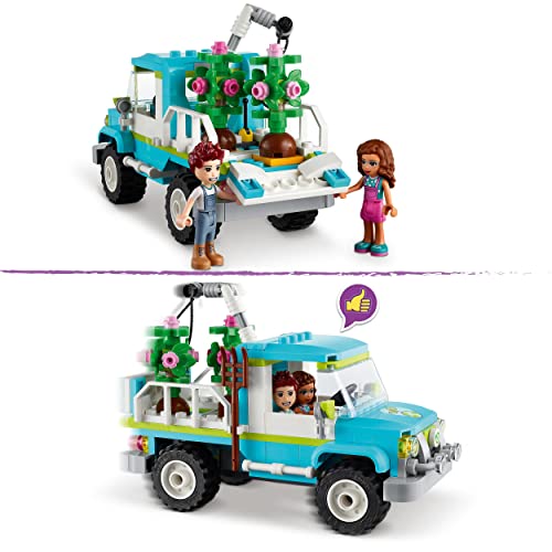 LEGO® Friends Ağaç Dikme Aracı 41707 – 6 Yaş ve Üzeri Çocuklar için Oyuncak Ağaçlar, Sera ve Kamyon İçeren Yaratıcı Oyuncak Yapım Seti (336 Parça)