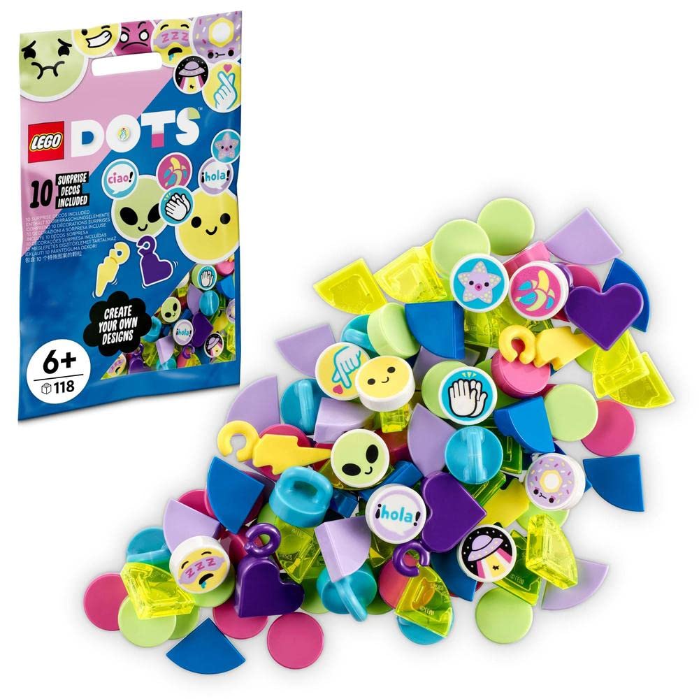 LEGO® DOTS Ekstra DOTS – Seri 6 41946-6 Yaş ve Üzeri için Karolu Kendin Yap Oyuncak Yapım Seti (118 Parça)