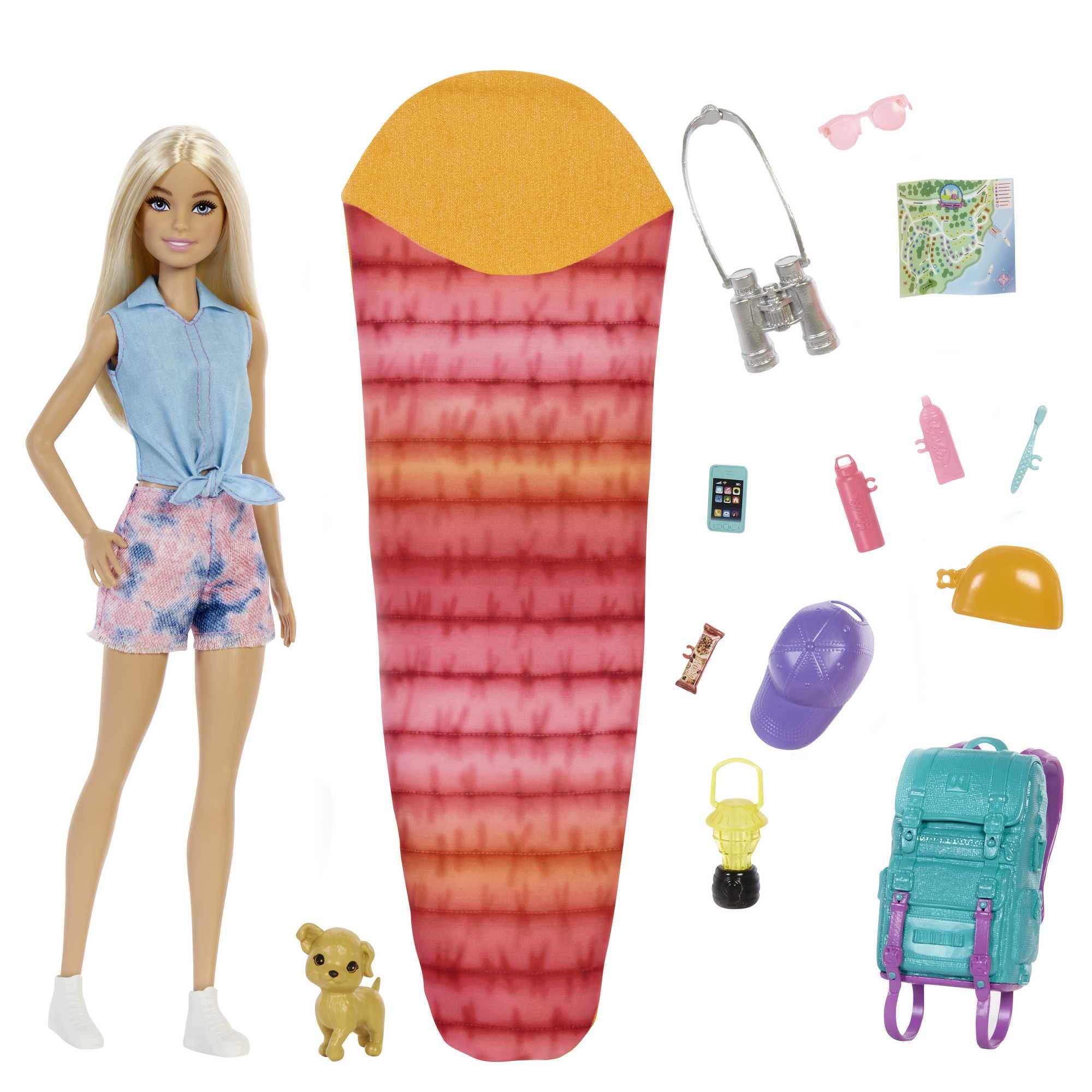 Barbie Kampa Gidiyor Oyun Seti Barbie Kampa Gidiyor Oyun Seti, yavru köpeği ve 10'dan fazla aksesuar, 3-7 yaş HDF73