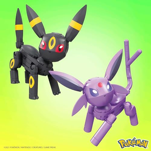 Mega Construx Bloks Pokémon Umbreon ve Espeon Yapı Seti, Çocuklar İçin Yapı Oyuncakları