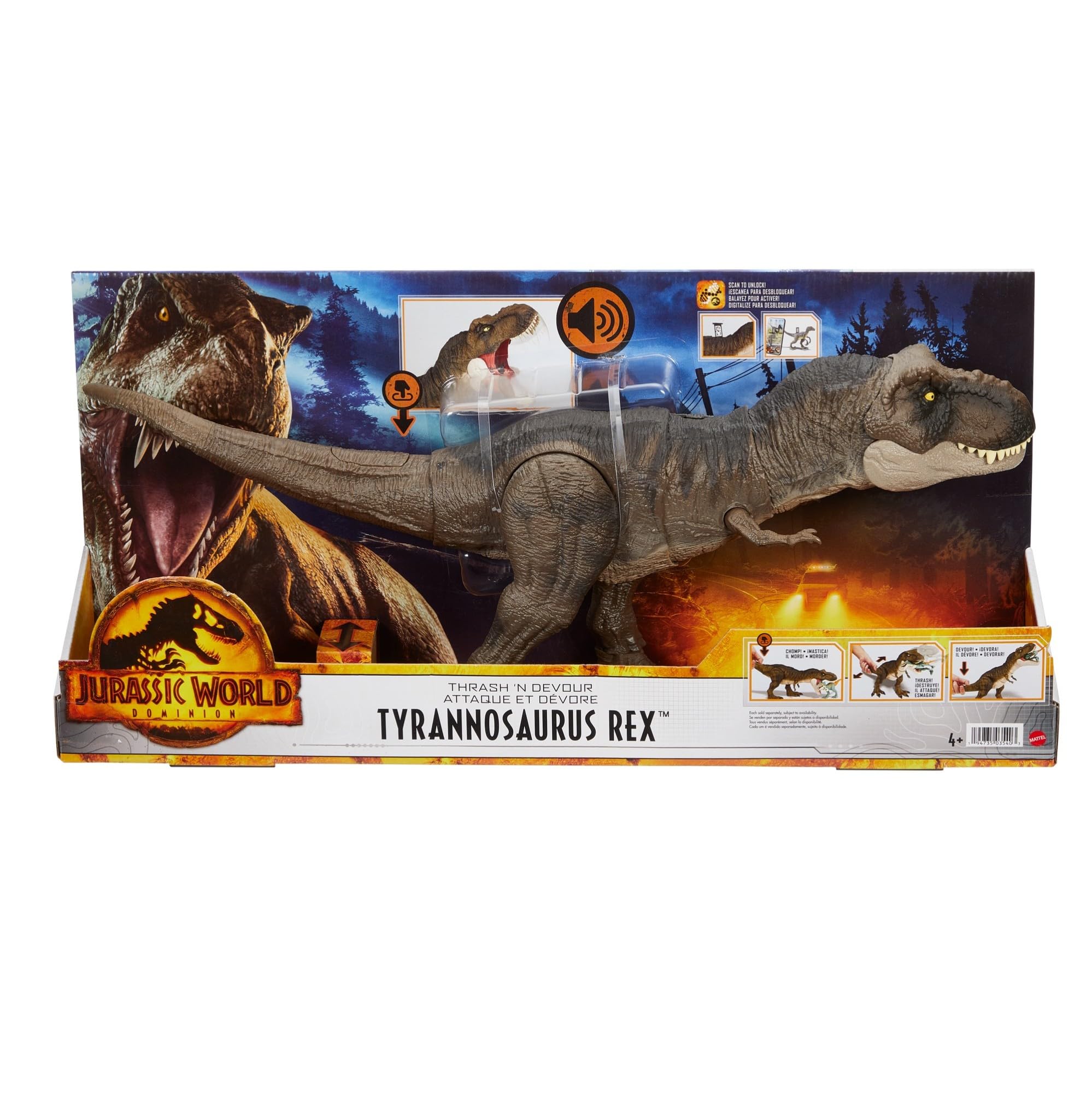 JURASSIC WORLD-Jurassic World Güçlü Isırıklar Dinozor Figürü Hdy55-hdy56