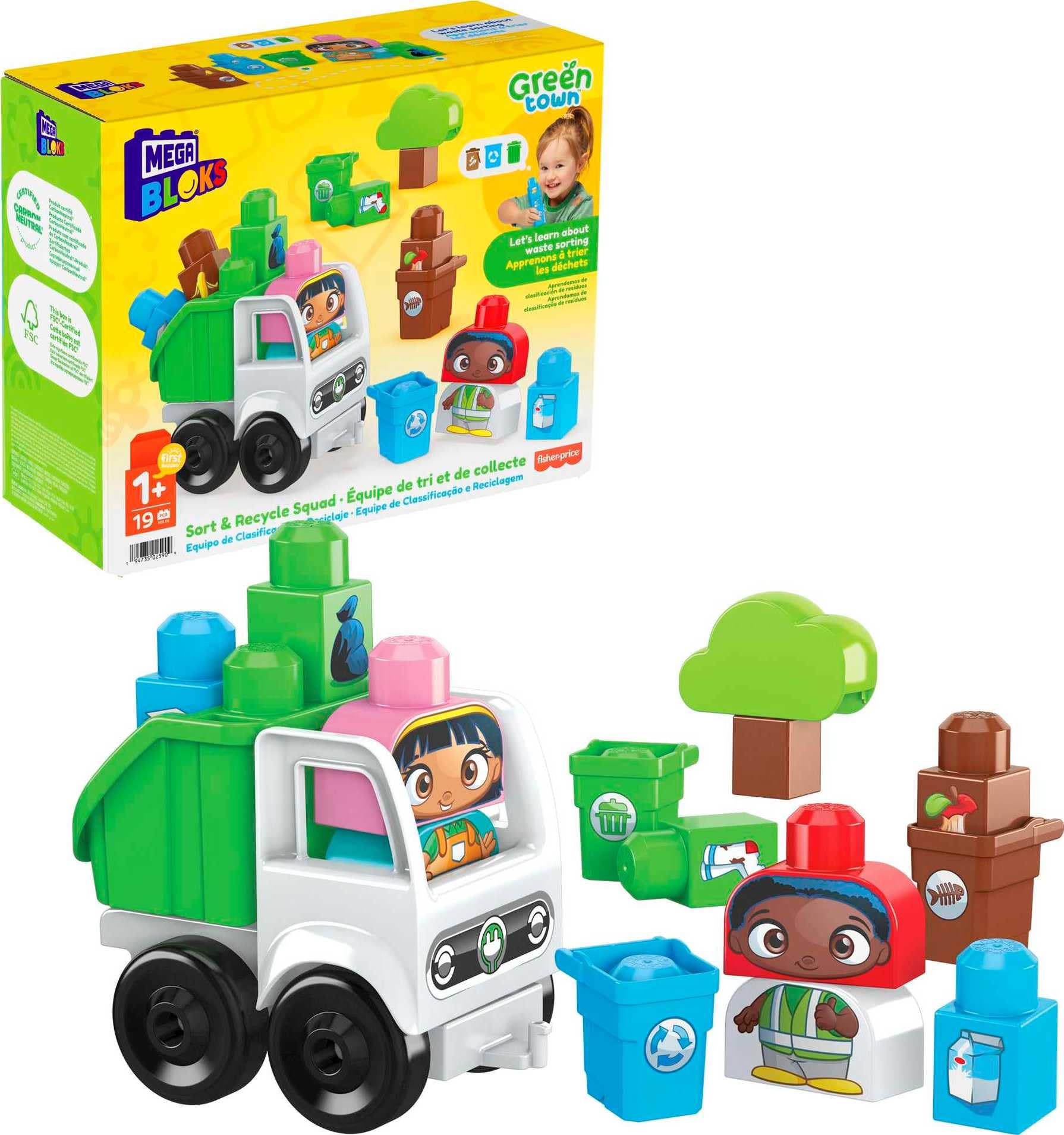 Mega brands Bloks Doğa Dostu Arkadaşlar Seti, Yürüme Çağındaki Çocuklar İçin Yapı Oyuncakları