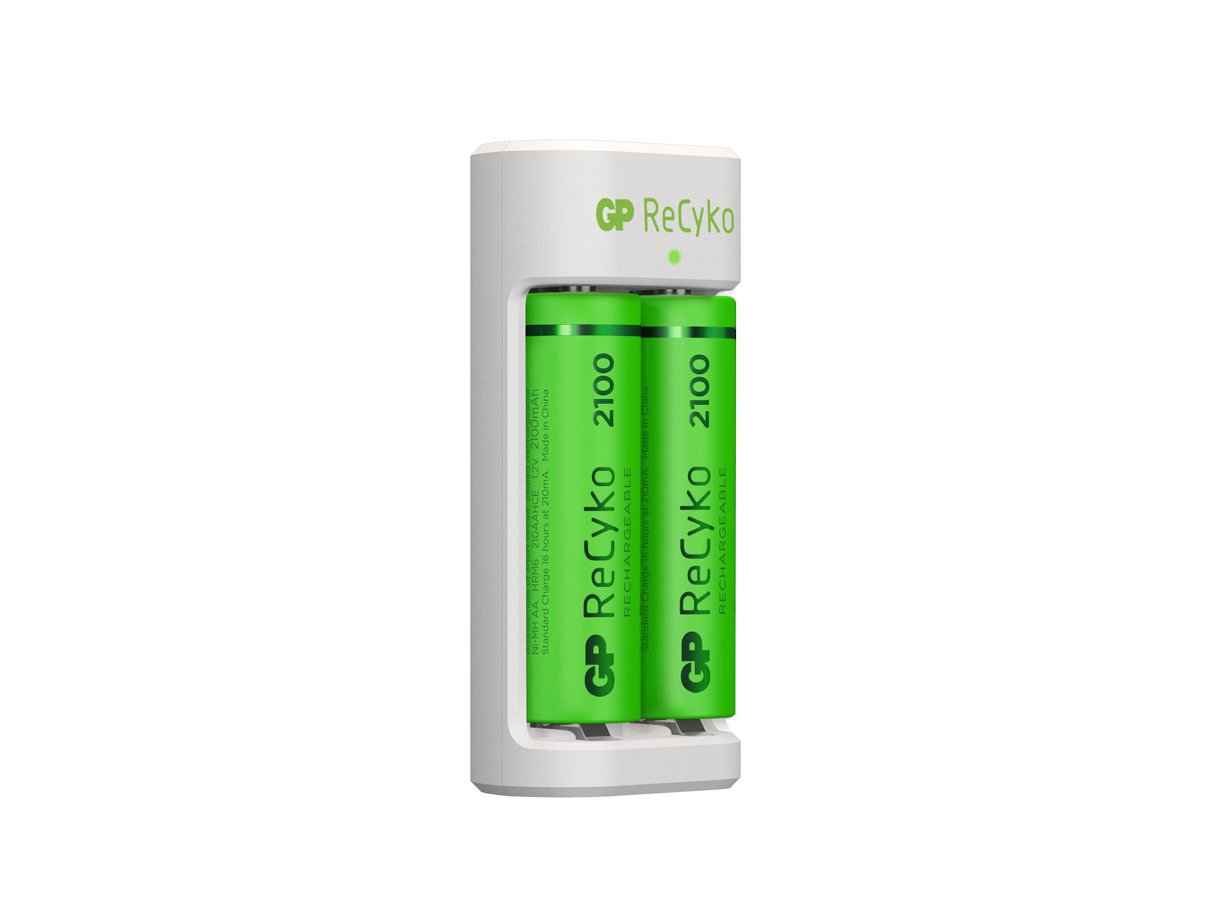 GP USB E211 2x Pil Şarj Cihazı 2 Adet 2100 AA Kalem Pilli Set, 1.2 V, LED Gösterge