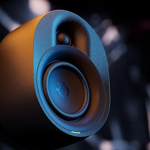 steelseries Arena 7 RGB Aydınlatmalı 2.1 Oyun Hoparlörleri, 2 Yönlü Hoparlör Tasarımı, Reaktif RGB Aydınlatması, USB, Optik, Kablolu, Bluetooth, Mobil