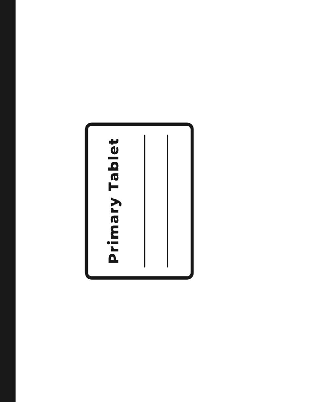 Primary Tablet: Handwriting Practice Paper with Dotted Lines, 1-Inch Ruled, 120 Pages, 8.5 x 11 Inches White Notebook