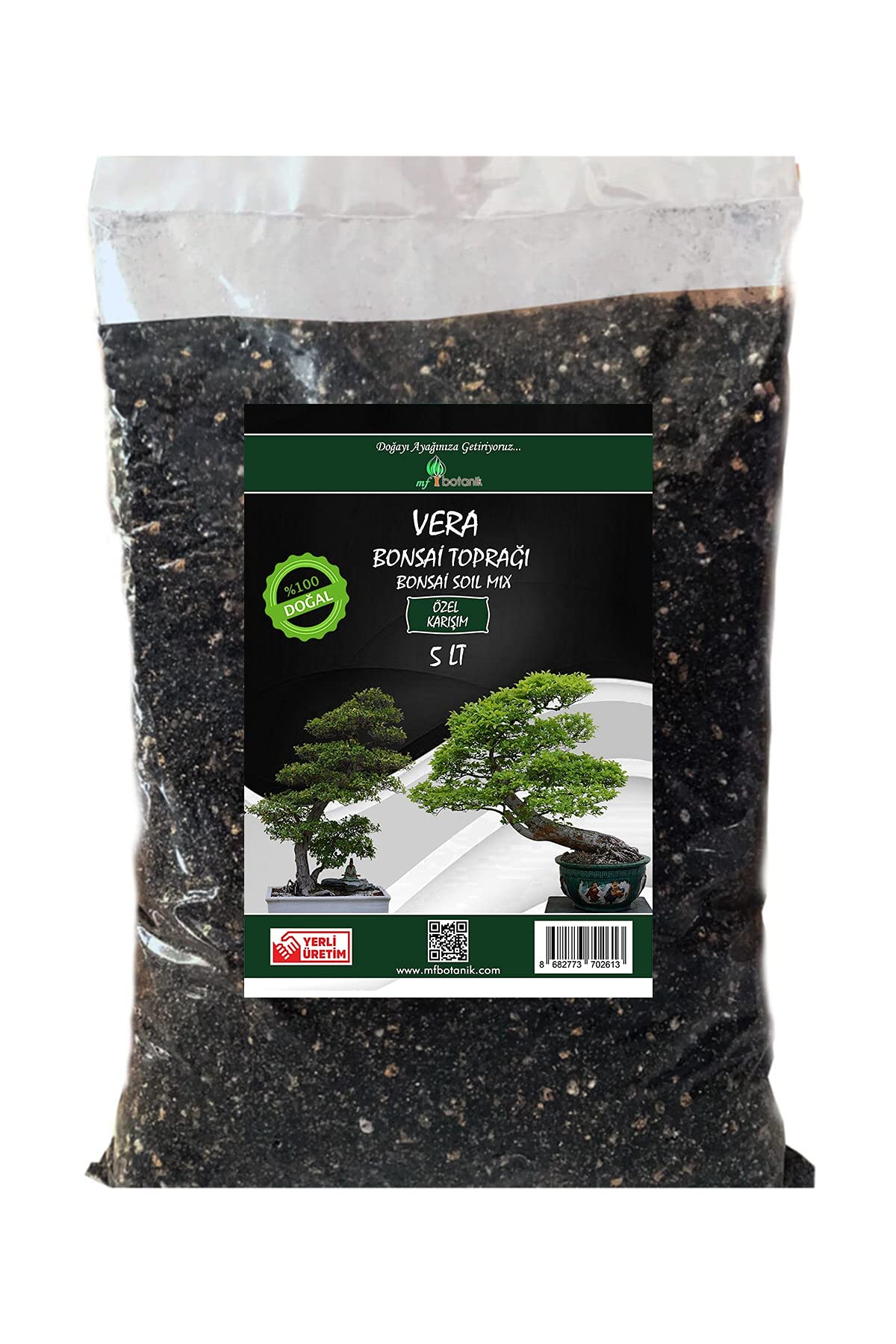 MF Botanik Özel Zengin Karışımlı Bonsai Ağacı Çiçeği Bitki Toprağı 5 Litre
