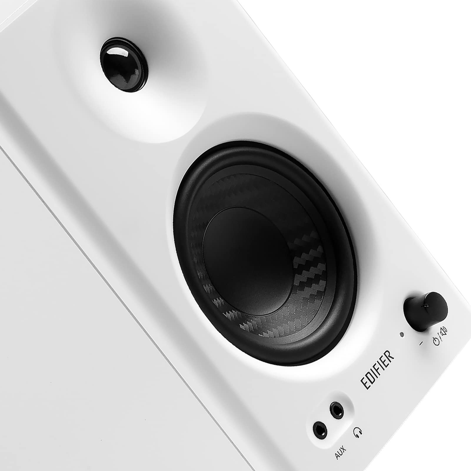 Edifier MR4 kompakt 2.0 stüdyo monitörü (42 Watt) D sınıfı amplifikatör ve iki seçilebilir ses modu, beyaz