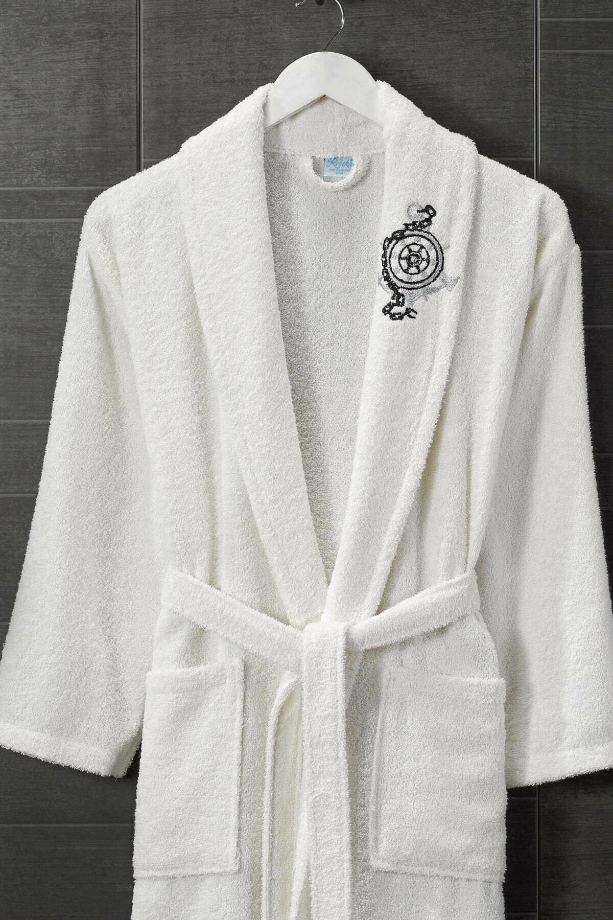 Elmira Textile Erkek/Kadın Havlulu Banyo Bornozu Pamuklu Bay Bayan Bornoz S/M Lavanta