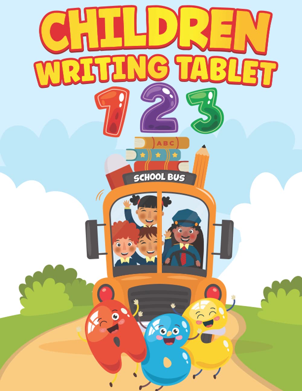 Writing Tablet for Kids Paper: Notebook with Dotted Lined Sheets for Kindergarten To 3rd Grade Students, 90 pages, 8.5x11 inches