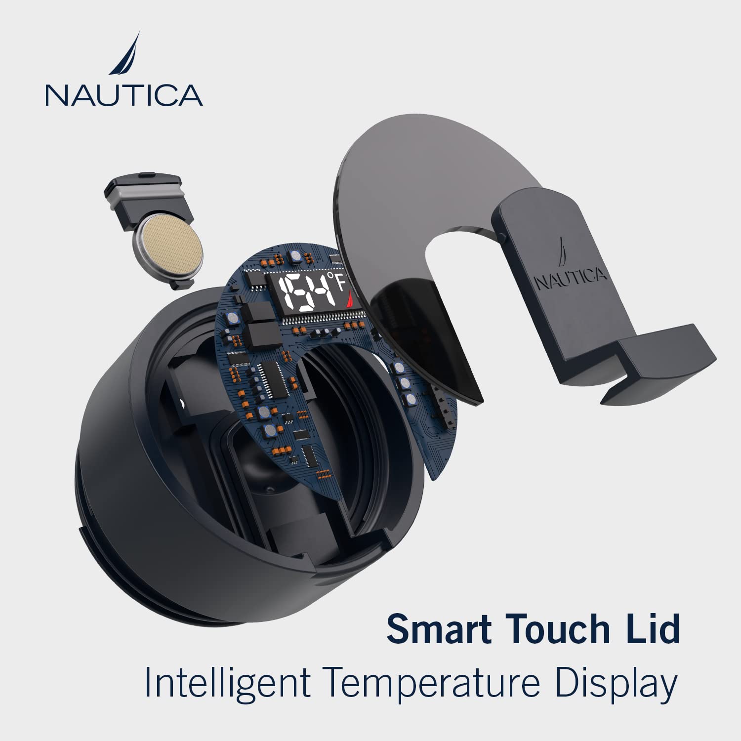 Nautica NTM02 Sport Termos Paslanmaz Çelik 950 ml Navy Lime