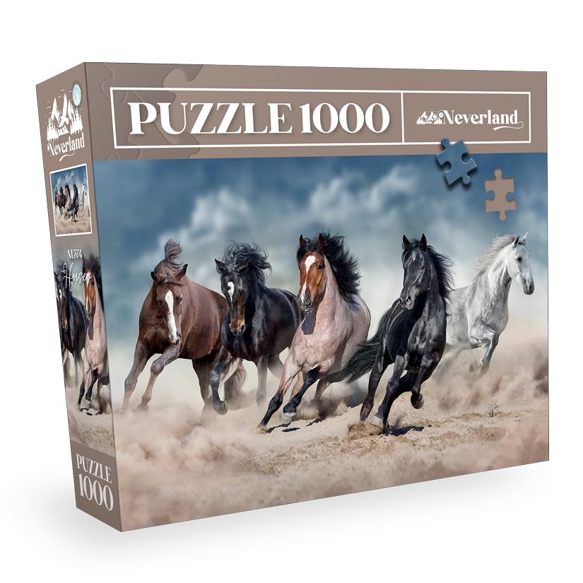NEVERLAND 1000 PARÇA PUZZLE - HORSES (ATLAR)