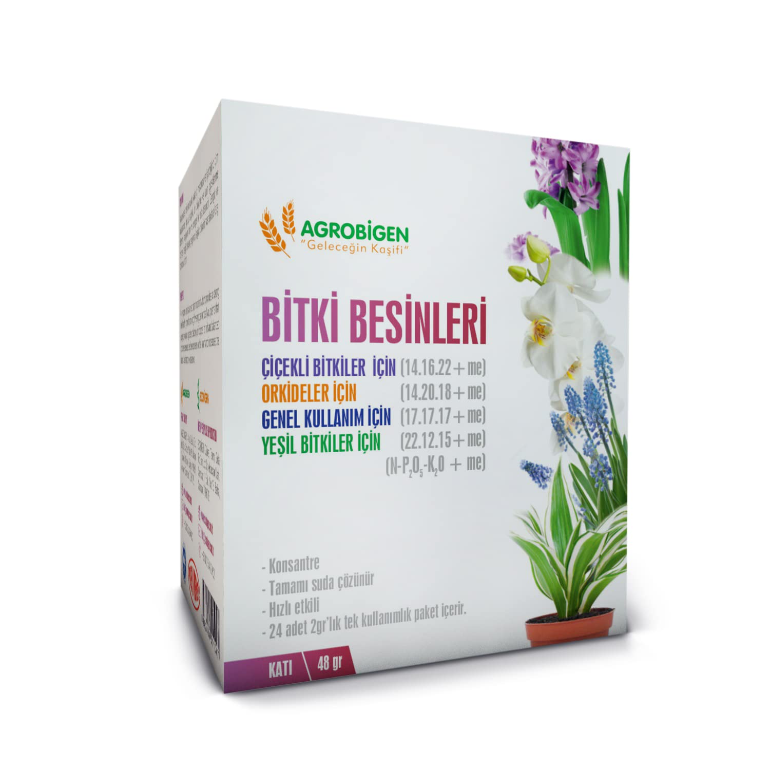 Agrobigen Bitki Besinleri (Karışık)(Katı-2 gr x 24 adet)