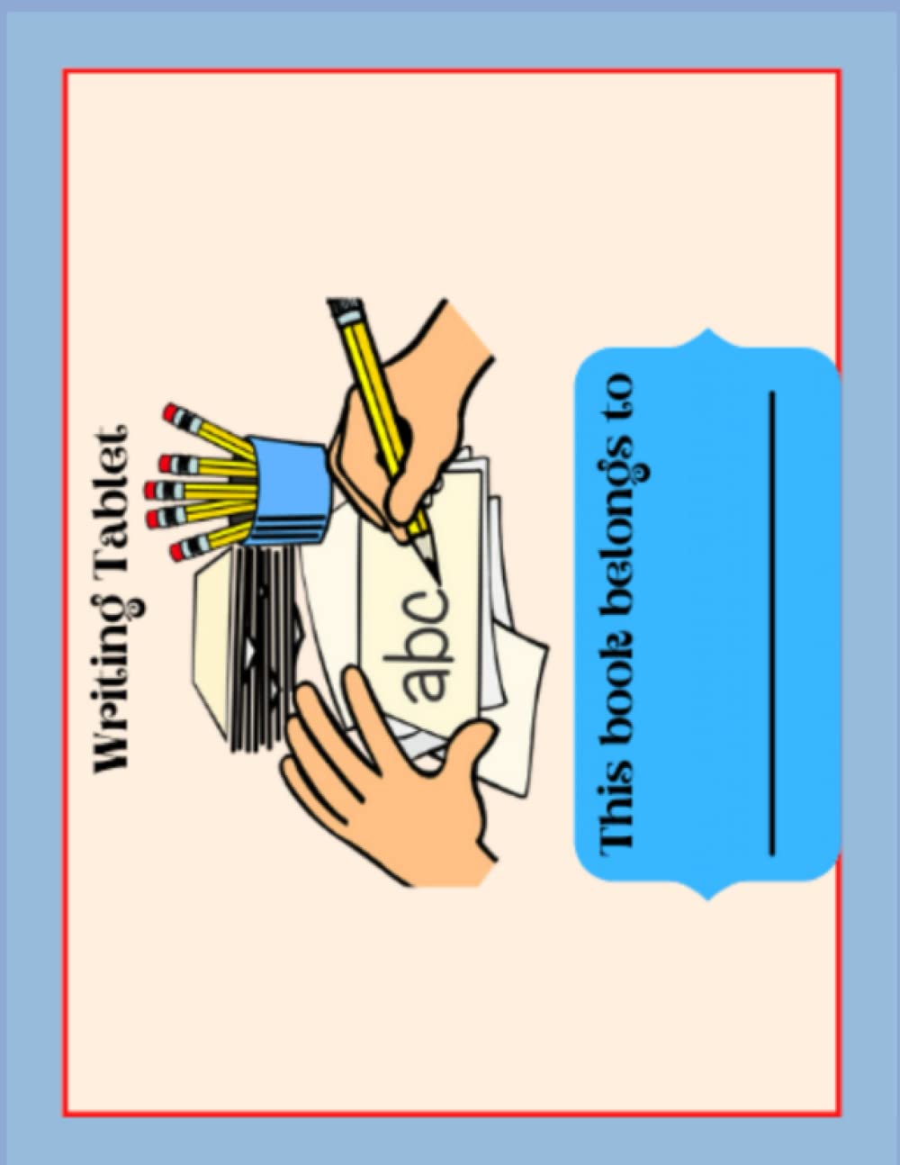 Writing Tablet: Notebook with Dotted Lined Sheets for Kindergarten To 3rd Grade Students, 100 pages, 8.5x11 inches Paperback