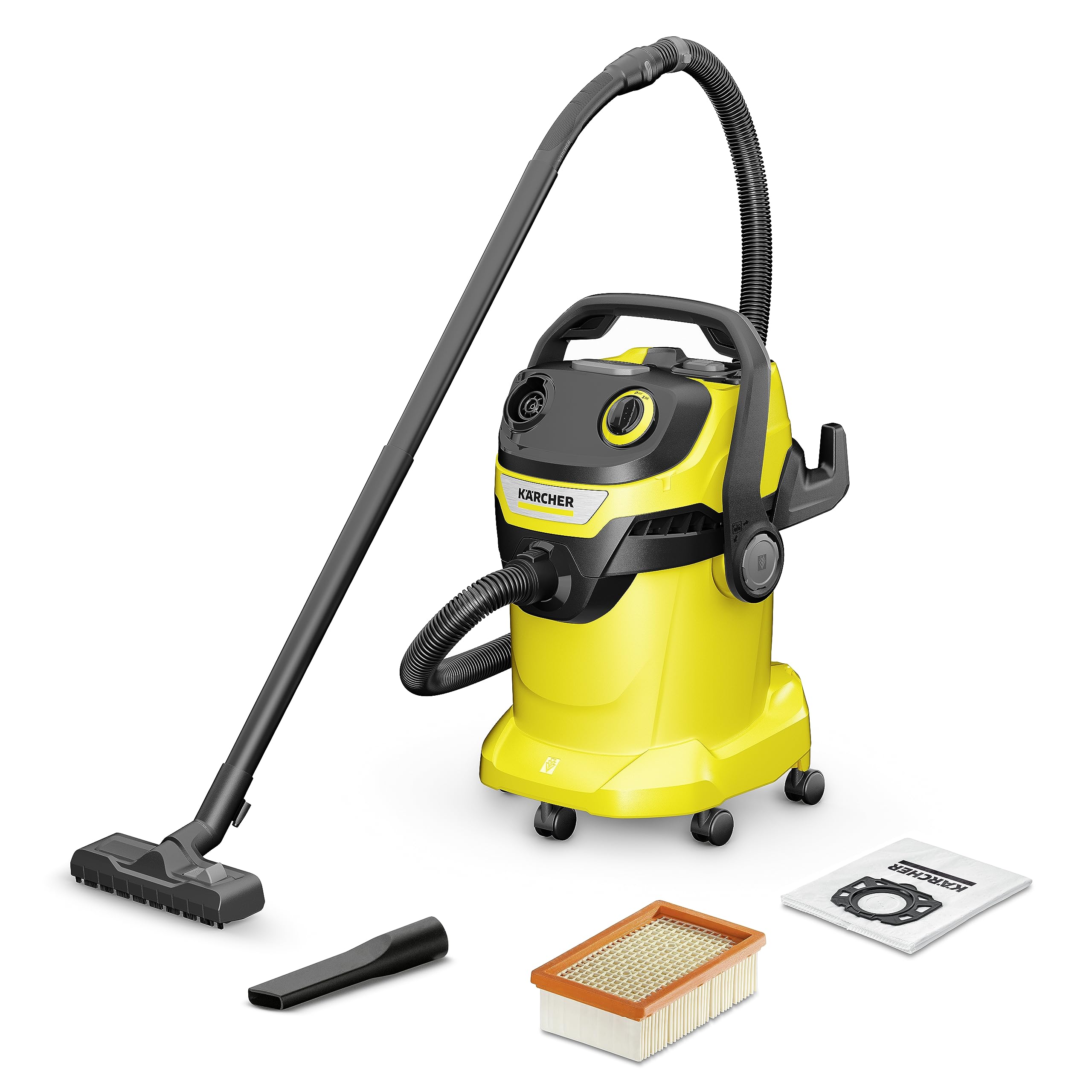 Karcher Islak/Kuru Süpürge WD 5 V-25/5/22, Üfleme Fonksiyonu, Güç: 1100 W, Plastik Hazne: 25 l