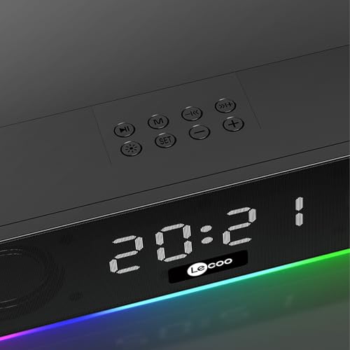 Lecoo DS103 RGB Bluetooth Stereo Radyo 75Db + Saat/Alarm Aux, Flash Bellek, SD Kart 3D Surround Ses