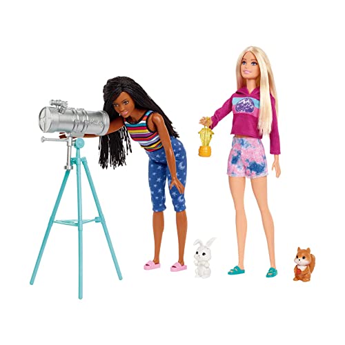 Barbie Malibu ve Brooklyn Kampta™ oyun seti 2 Barbie bebek, çadır ve aksesuarlarıyla It Takes Two™ kamp oyunu seti HGC18