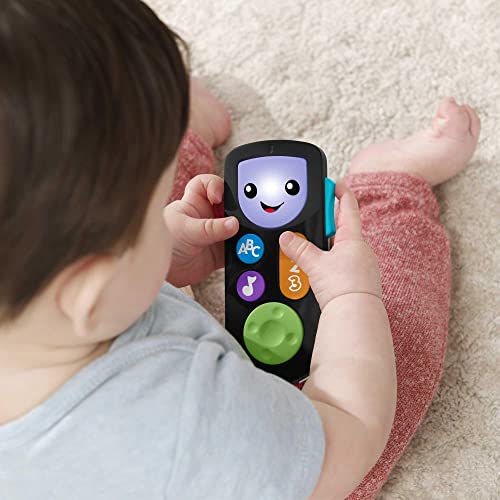 Fisher-Price Eğlen ve Öğren İzle ve Öğren Kumanda - çok dilli seri, eğitici içeriğiyle elektronik taklit oyuncağı, bebekler ve yürüme çağındaki çocuklar için HHH27