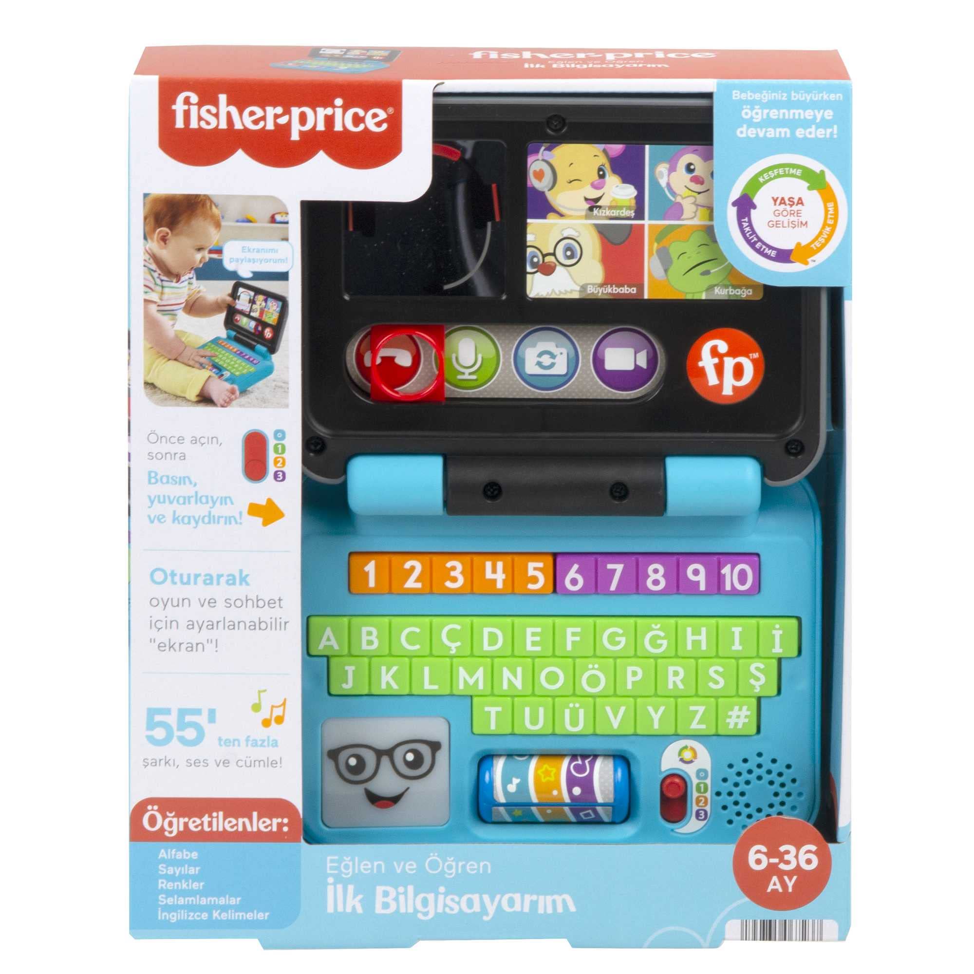 Fisher-Price Eğlen ve Öğren İlk Bilgisayarım™ Eğlen ve Öğren İlk Bilgisayarım elektronik oyuncak - Türkçe Seri HHH08
