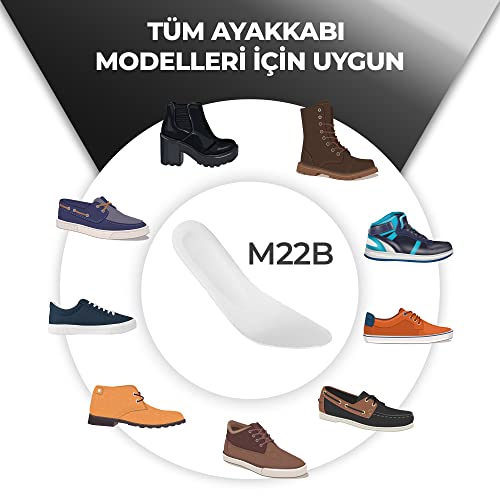 GoLite Spor Ayakkabı Tabanlığı, Günlük Memory Foam Hafızalı Ayakkabı İç Tabanı, Sneaker Rahat, Yumuşak Tabanlık - M22 Insole (37, Beyaz)