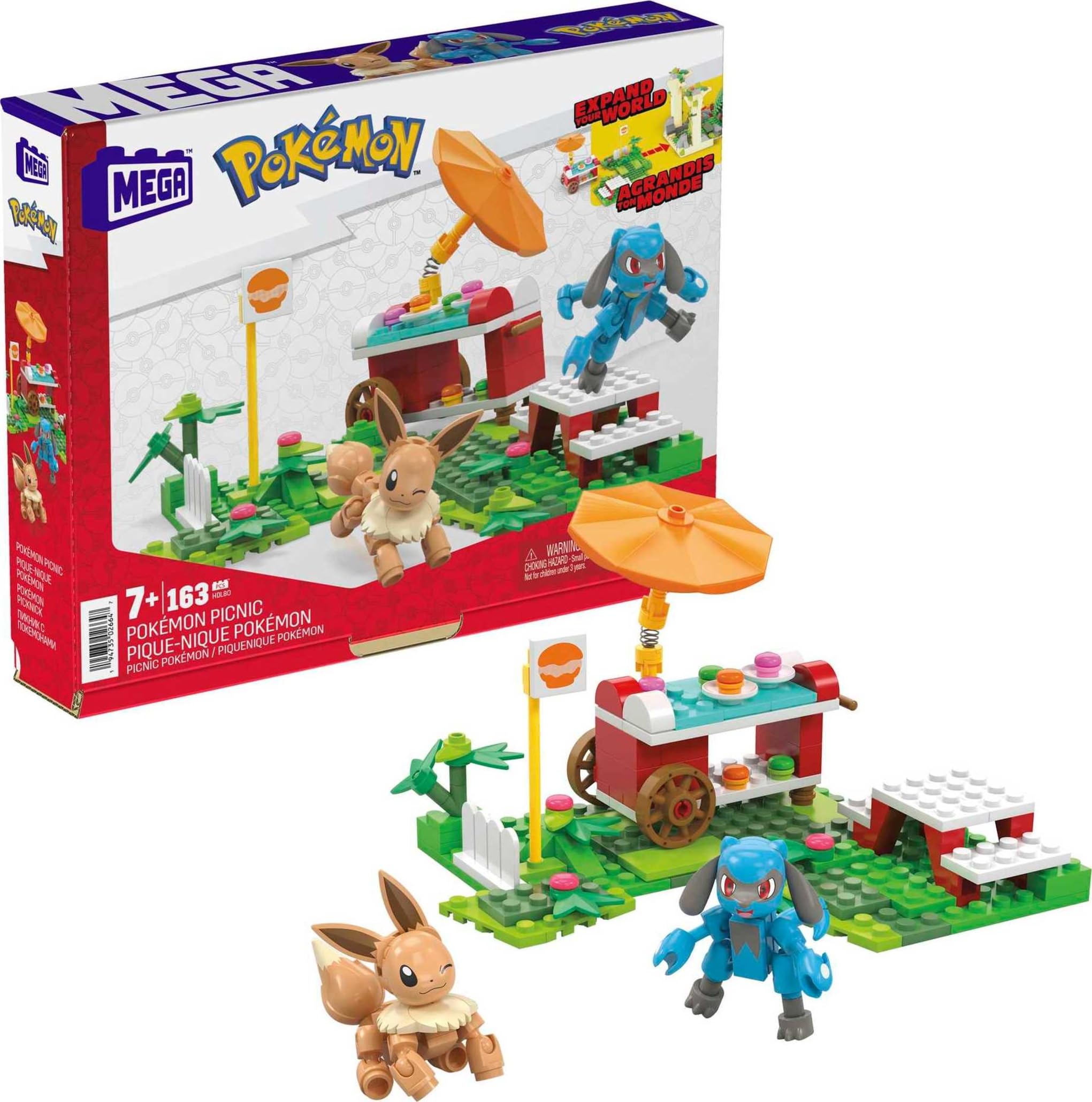 Mega brands Bloks Pokémon Adventure Builder Piknik yapı seti ile diğer dünyalara bağlanabilen 193 uy