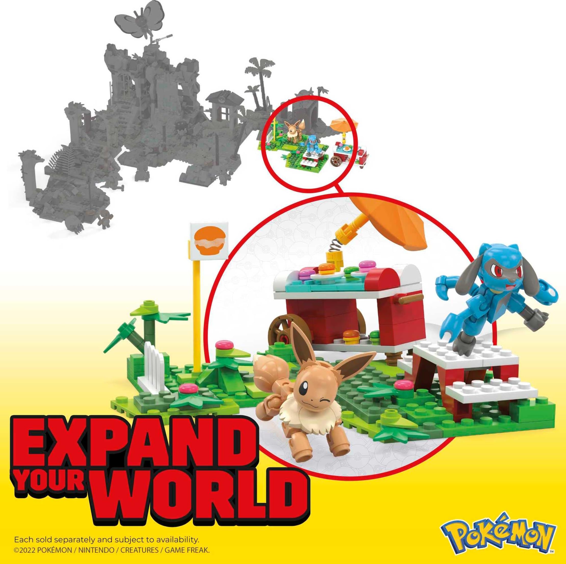 Mega brands Bloks Pokémon Adventure Builder Piknik yapı seti ile diğer dünyalara bağlanabilen 193 uy
