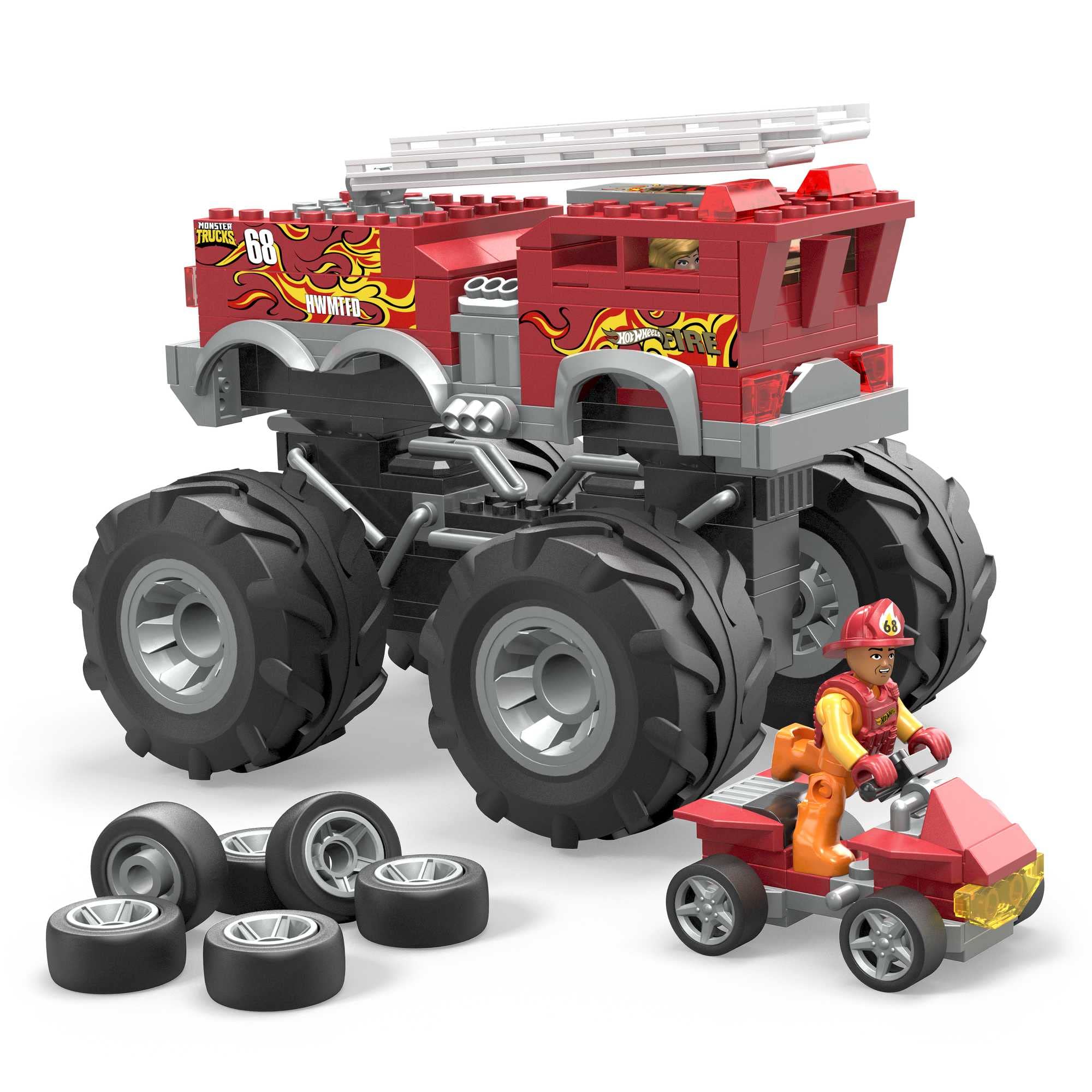MEGA Hot Wheels HW 5 Alarm Monster Truck İtfaiye Aracı
