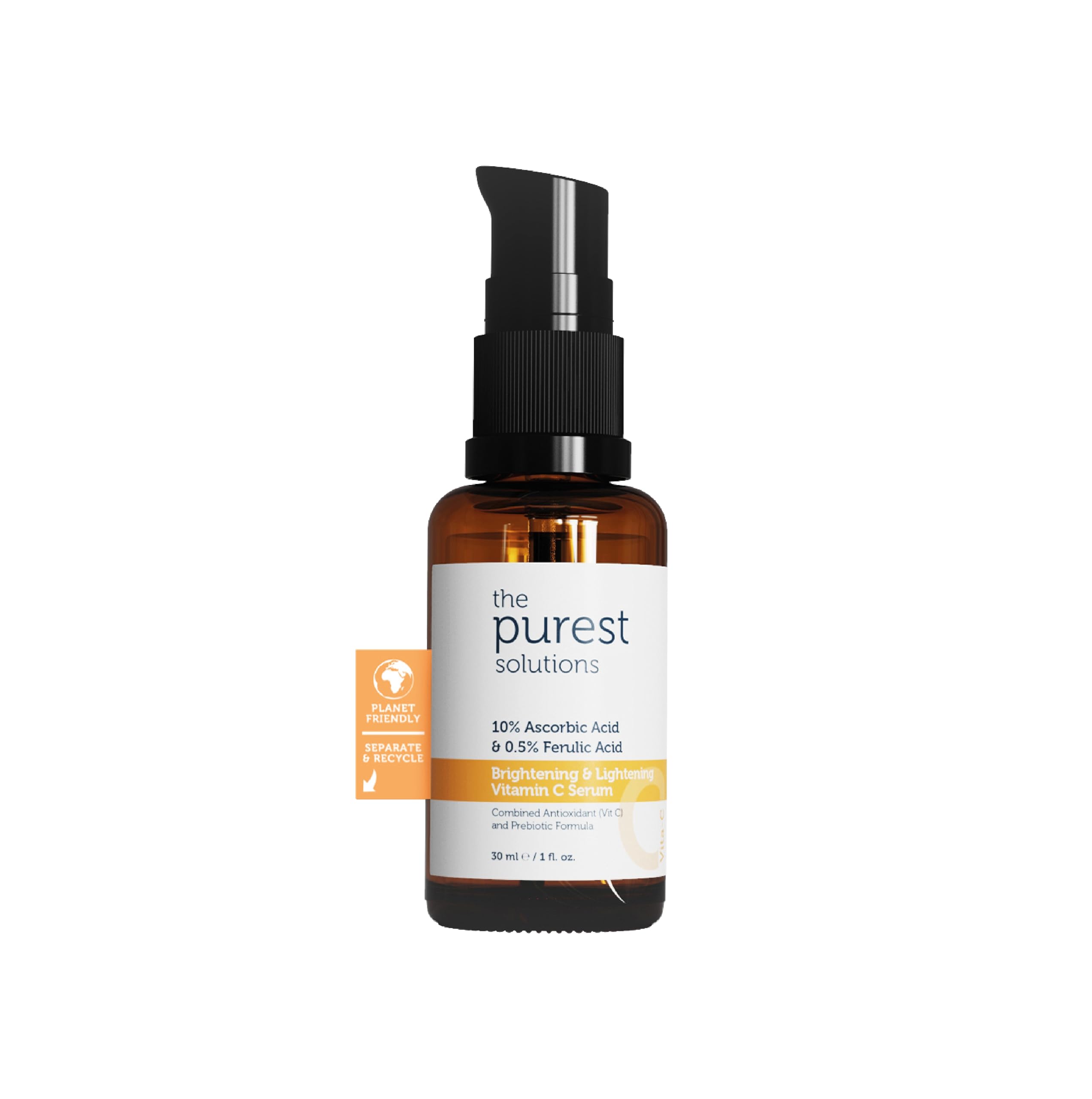 The Purest Solutions, C Vitamini Aydınlatıcı ve Cilt tonu Eşitleyici Cilt Bakım Serumu 30 ml (%10 As