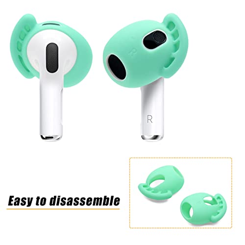 Luckvan 2 Çift AirPods 3 Kulak Kancası Kapağı Kavrama Uçları AirPods için Yedek Silikon Kulaklık Uçları 3 Kılıf Kaymaz AirPods 3 Kanat Ucu, Siyah Beyaz