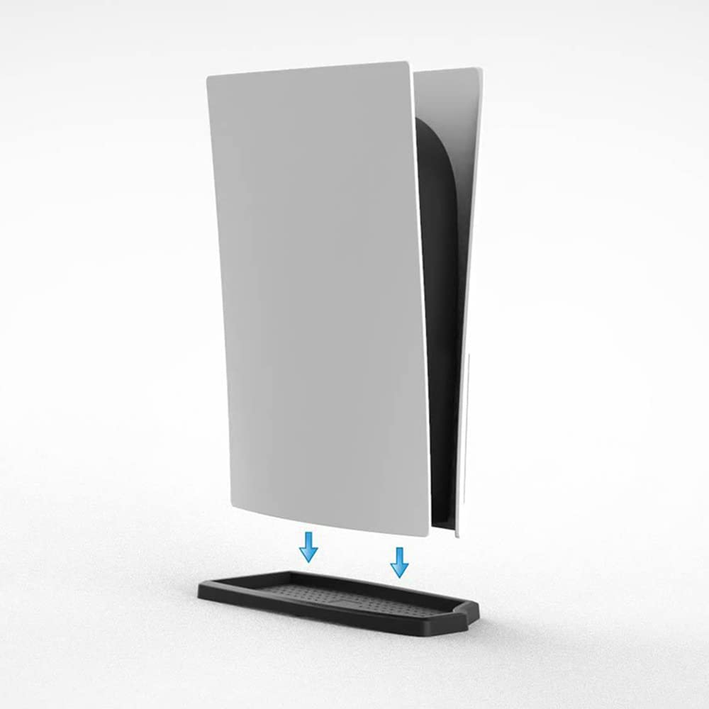 CKXIN PS5 Playstation 5 Konsol için Dikey Stant, Dahili Soğutma Havalandırma Delikleri ve Kaymaz Ayaklar - Disk Sürümü (Siyah)