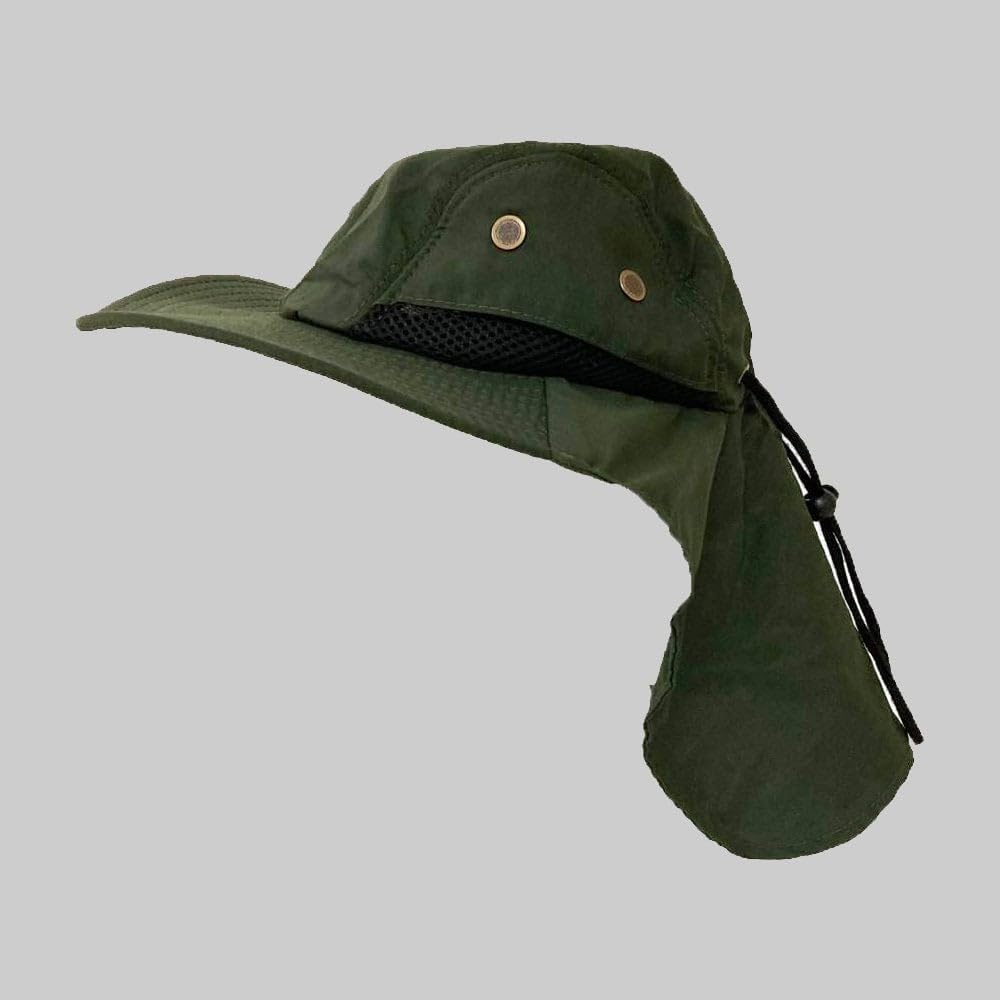EvveBahçe Ergonomik Unisex Haki Renk Trekking Safari Şapkası
