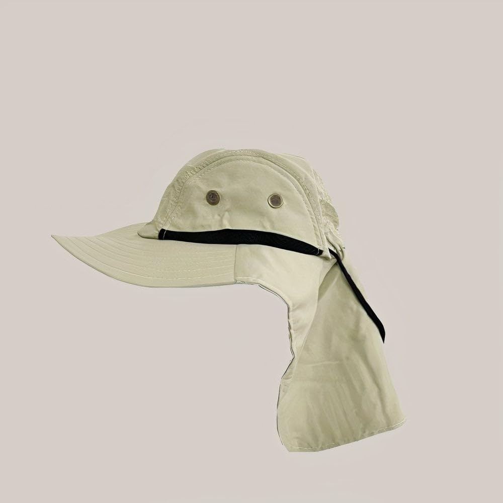 EvveBahçe Ergonomik Unisex Krema Beyazı Trekking Safari Şapkası