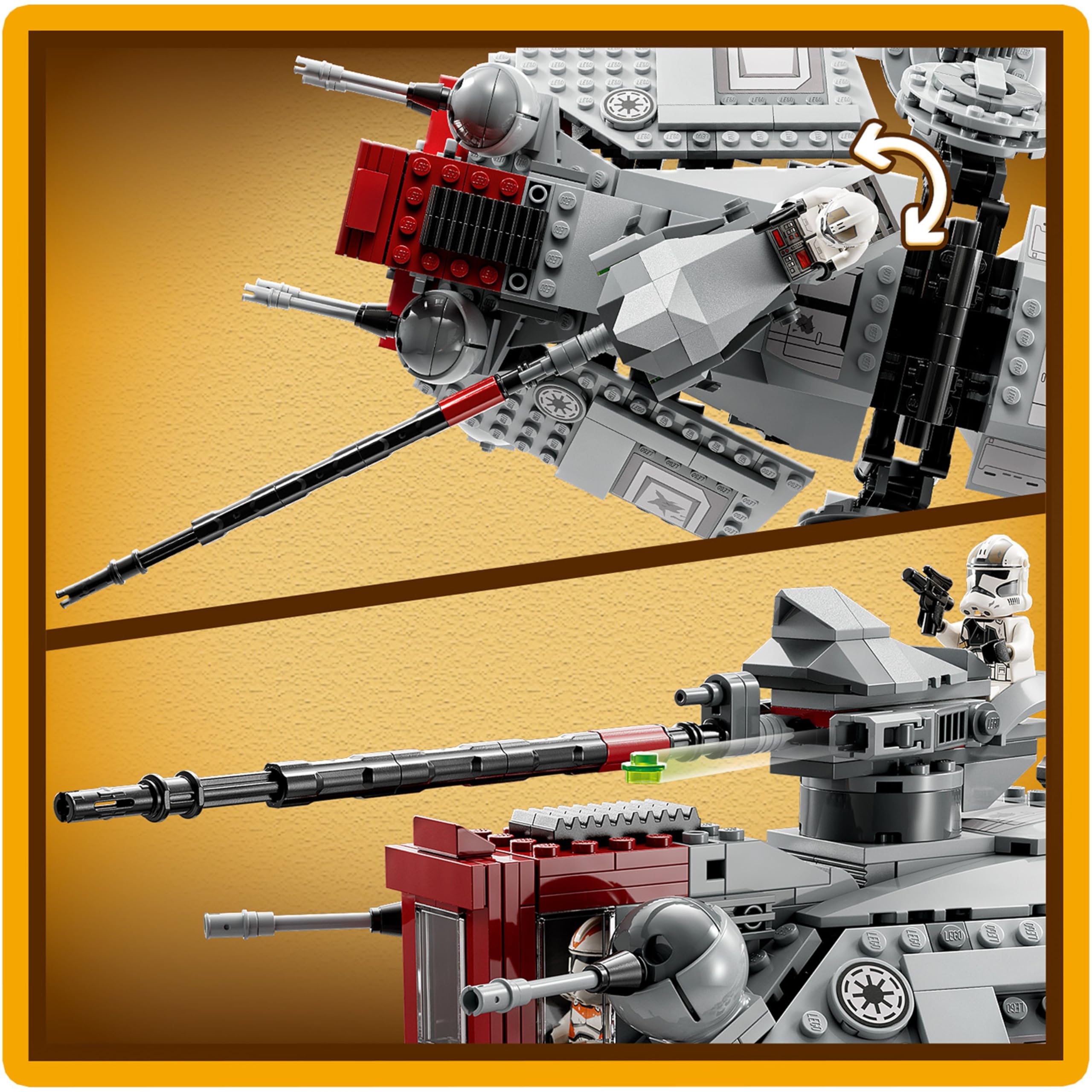 LEGO® Star Wars™ AT-TE™ Walker 75337-9 Yaş ve Üzeri Çocuklar için Oyuncak Yapım Seti (1082 Parça)