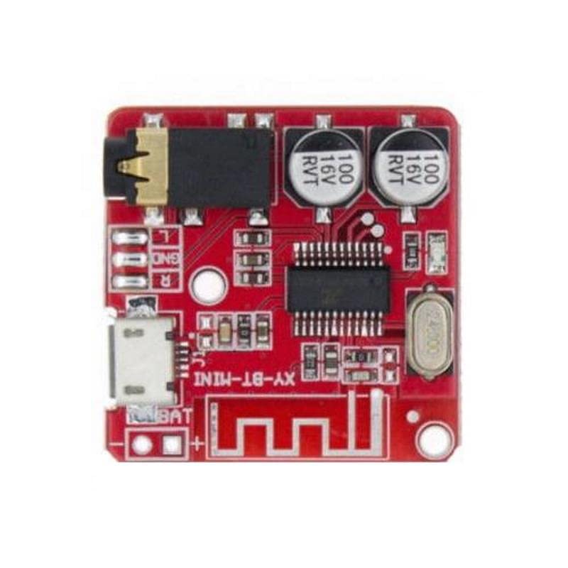 SANEC Bluetooth 4.1 Ses Alıcı (Audio) Modülü - Kablosuz Stereo Müzik Modülü - Kırmızı