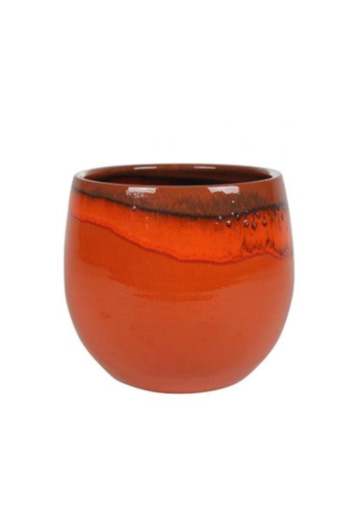 Via Gardenia Charlotte Turuncu Seramik Saksı 23 * 20Cm