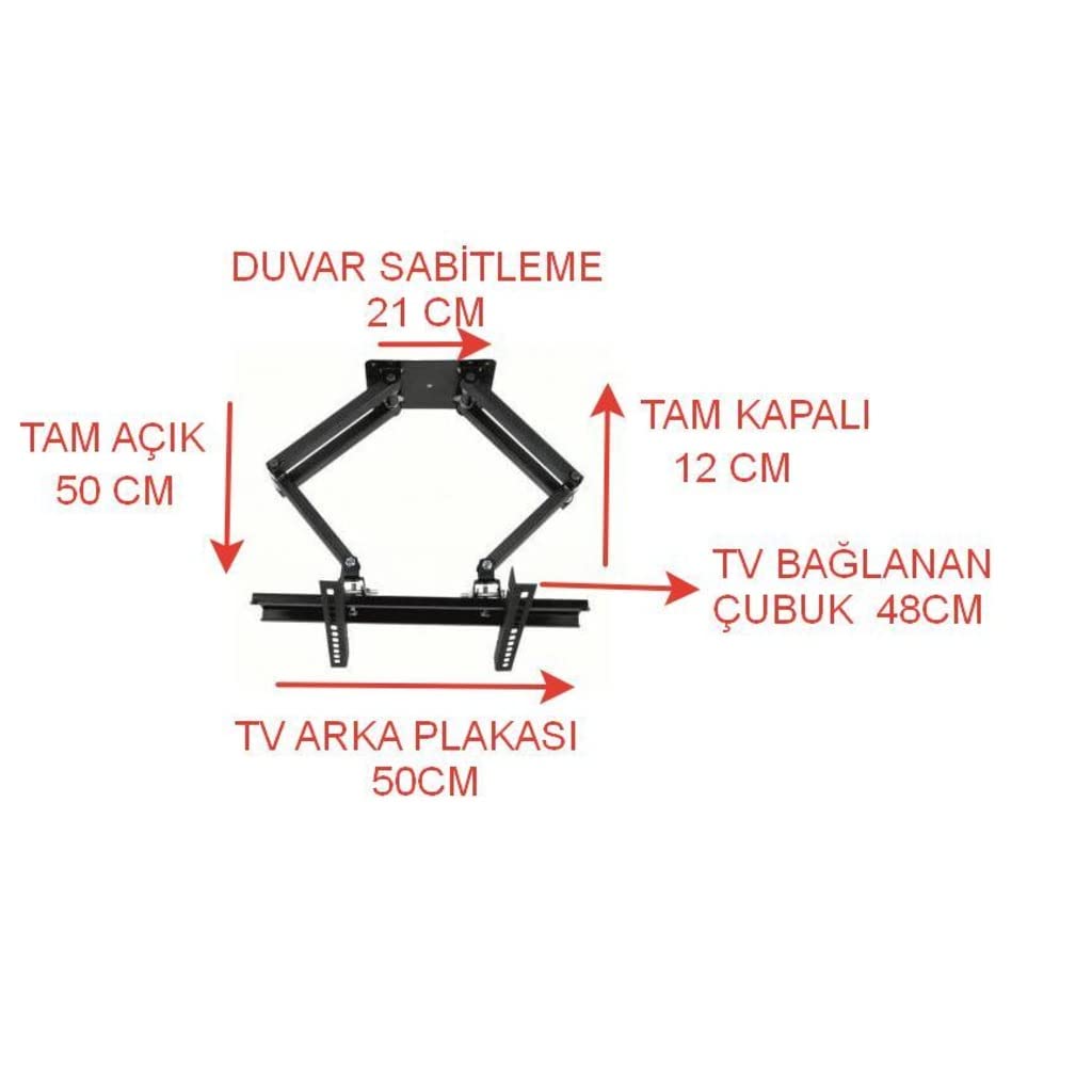 Onur 1923 32"-50" 82 - 120 Ekran 4 Yöne Hareketli Askı Aparatı
