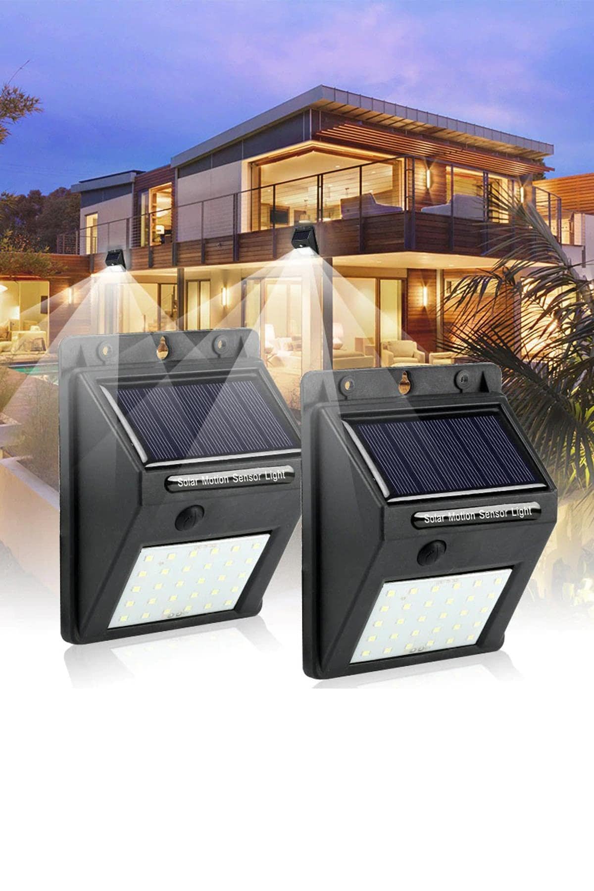 TechnoSmart 1Adet 30 Ledli Solar Bahçe Aydınlatma Lamba Dış Mekan Güneş Enerjili