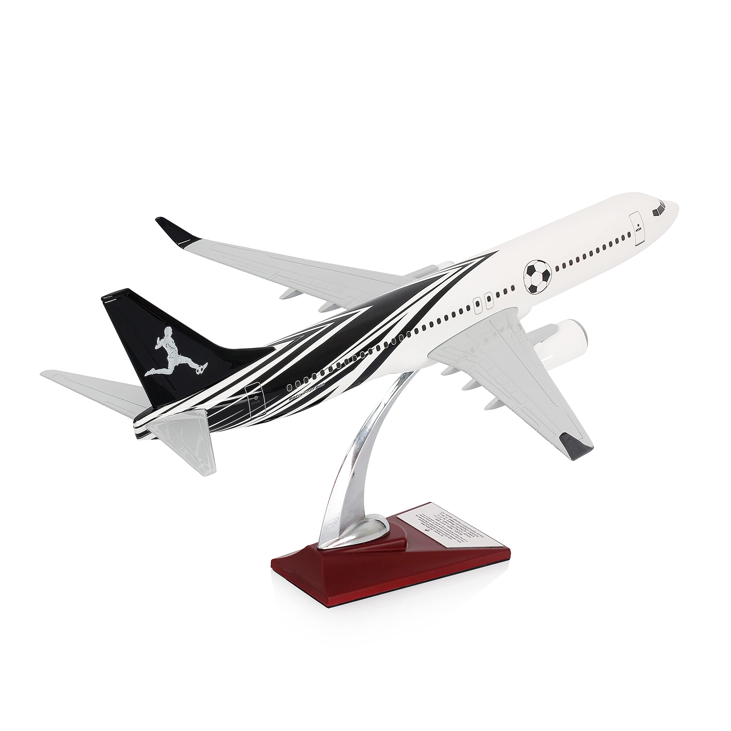 Zek Upp Zekupp - Maket Uçak Boeing 737-800 1/100 - SİYAH BEYAZ TARAFTAR, Özel Tasarım Model Uçak (ZU