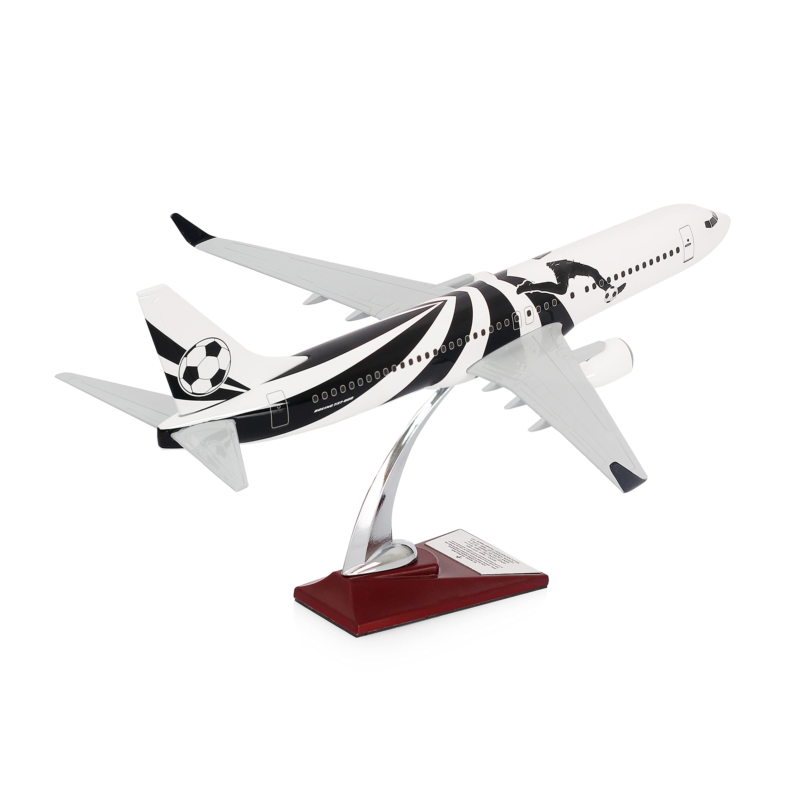 Zek Upp Zekupp - Maket Uçak Boeing 737-800 1/100 - SİYAH BEYAZ TARAFTAR, Özel Tasarım Model Uçak (ZU