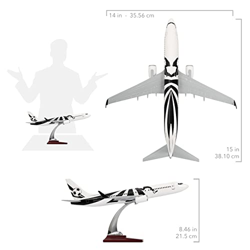 Zek Upp Zekupp - Maket Uçak Boeing 737-800 1/100 - SİYAH BEYAZ TARAFTAR, Özel Tasarım Model Uçak (ZU