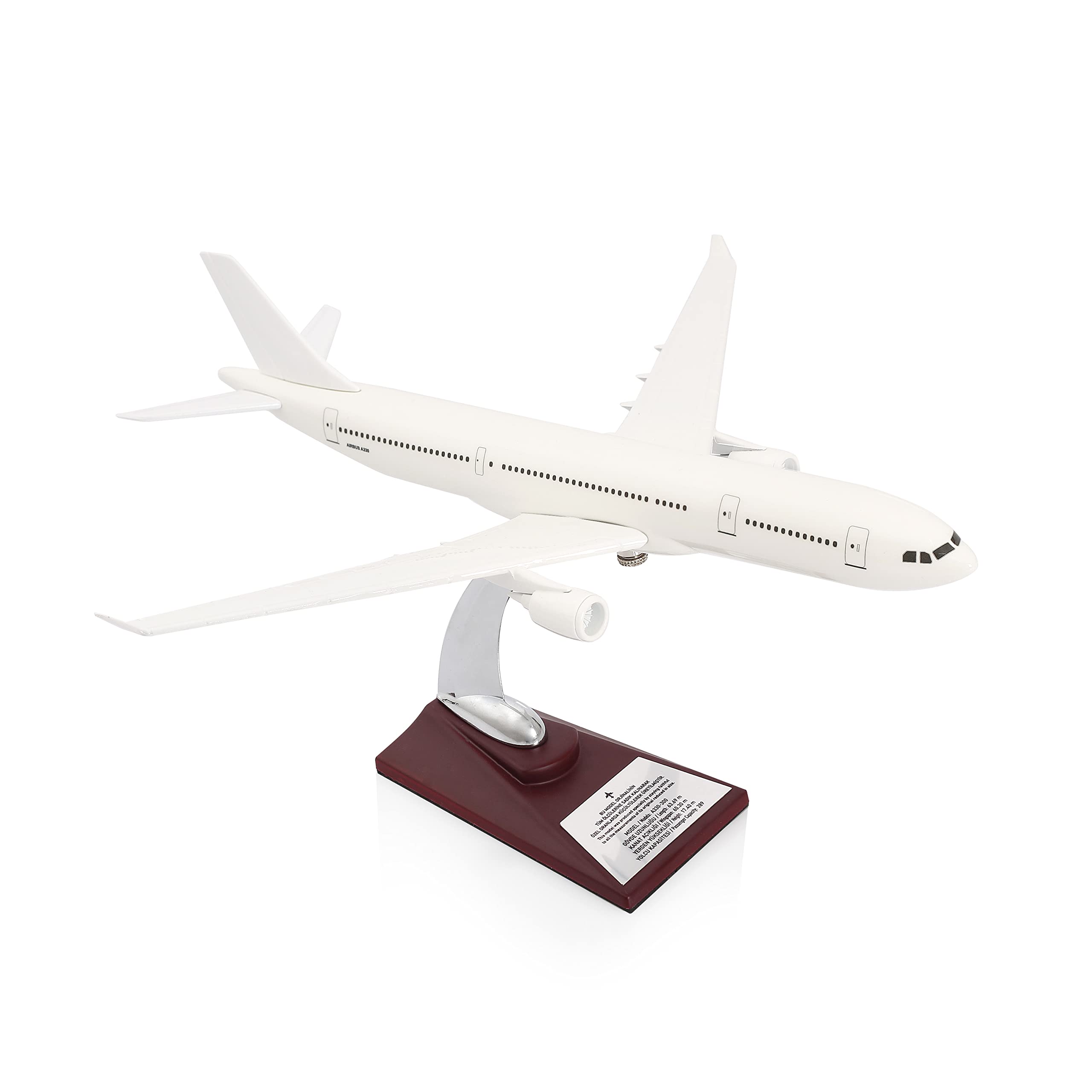 Zek Upp Zekupp Airbus A330-300 Model Uçak, Beyaz Renkli Uçak Maketi (ZU-UCK0038)