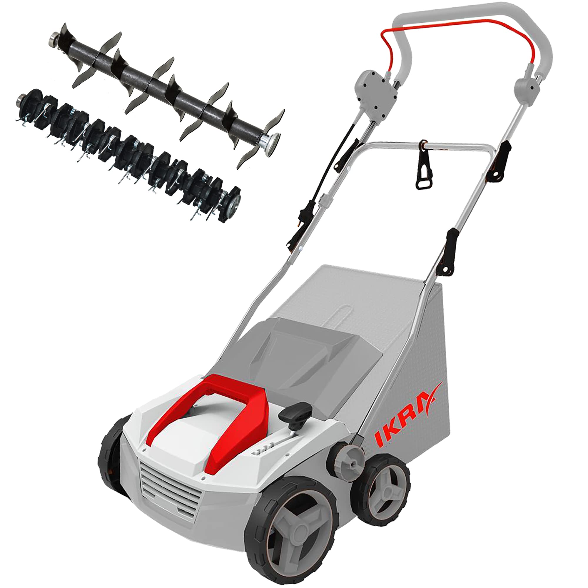 IKRA 80201200 IEVL 1838 Elektrik Motorlu Vertikat Çim Havalandırma Makinesi, 1800W