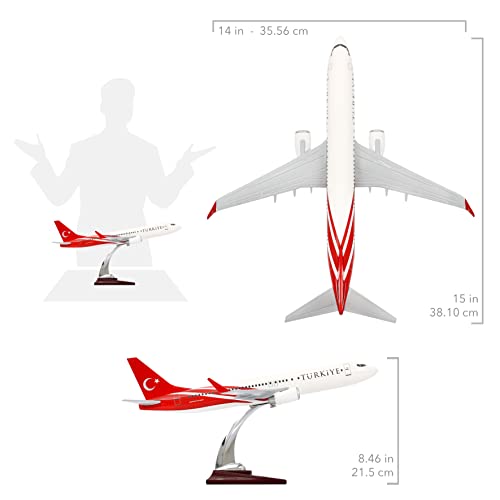 Zek Upp Zekupp Boeing 737-800 Türkiye Özel Tasarımlı 1/100 Maket Uçak, Model F (ZU-UCK0071)