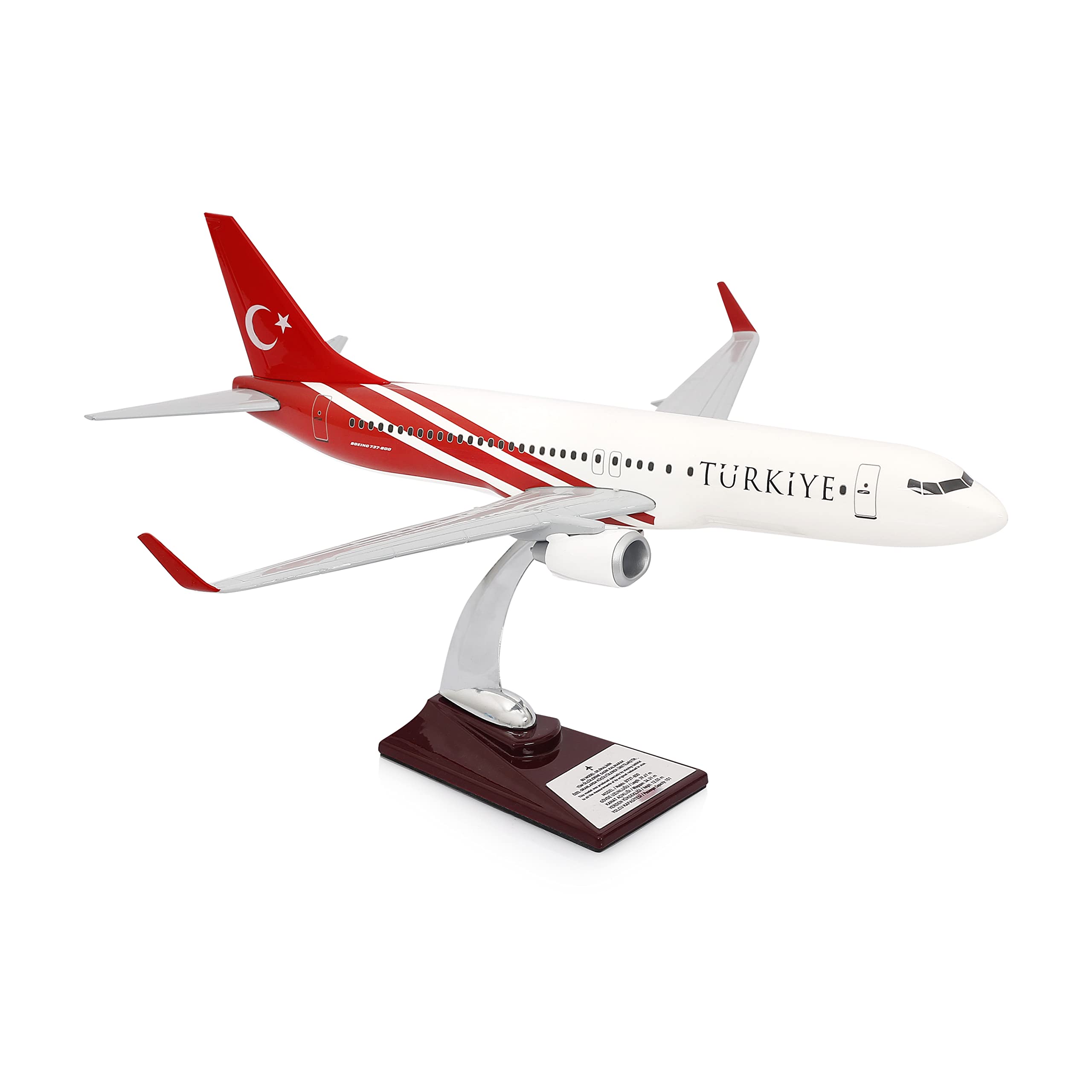 Zek Upp Zekupp Boeing 737-800 Türkiye Özel Tasarımlı 1/100 Maket Uçak, Model F (ZU-UCK0071)
